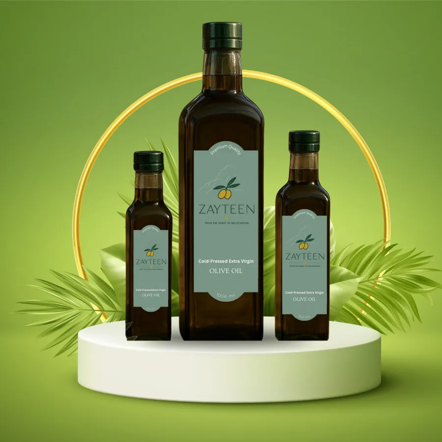 Zayteen cold-pressed extra virgin olive oil in three sizes