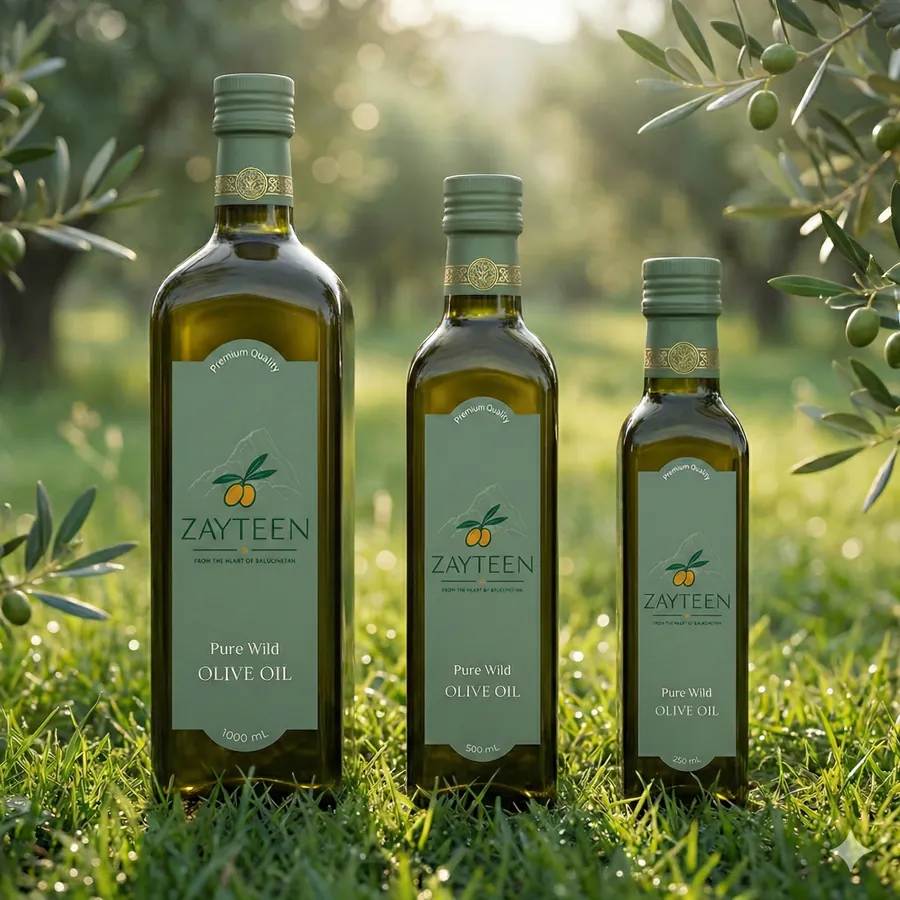 Olive harvest underway on a terraced hillside